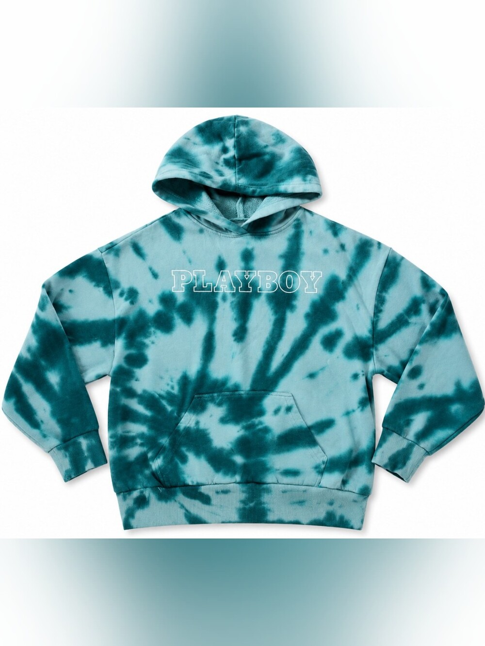 PacSun Teal Tie-Dye PLAYBOY Pullover Hoodie